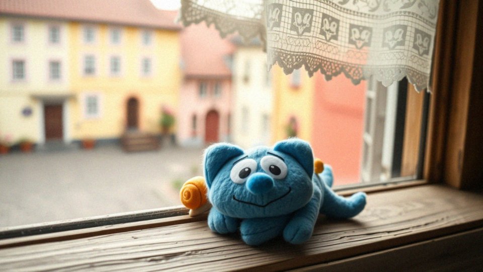 Jakie są dodatkowe elementy charakterystyczne smurf kota, takie jak ślimak na plecach?