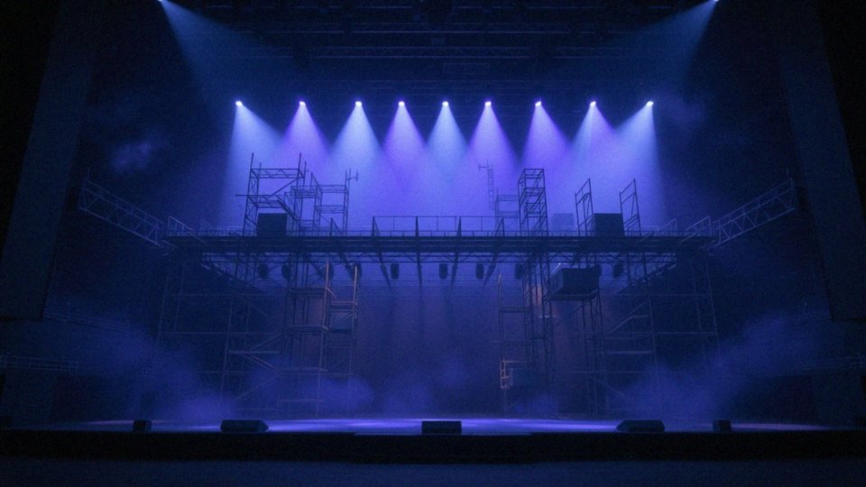 Jakie elementy techniczne zawiera scenografia 'Pilotów'?